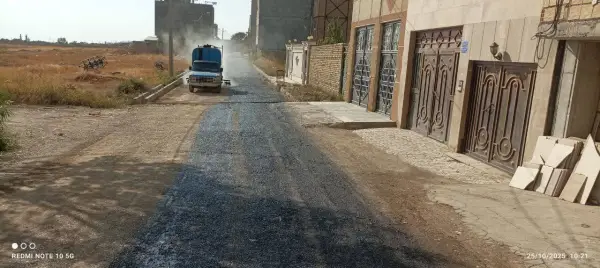 شروع عملیات قیر پاشی و 