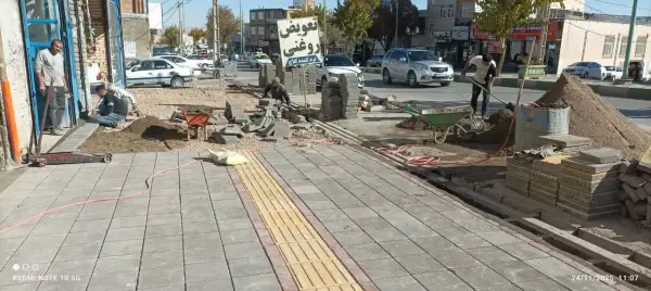 تداوم عملیات پیاده روسازی و 
