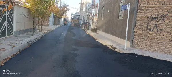 شروع عملیات قیر پاشی و 